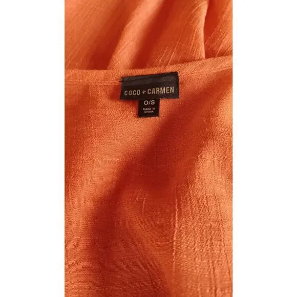 Coco+Carmen Kiara Lightweight Open Front Kimono Wrap Crochet Lace Trim One Size - Picture 6 of 8